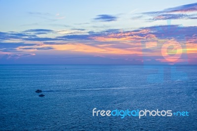 Sunset Over The Andaman Sea Stock Photo