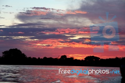 Sunset Over The Sea Stock Photo