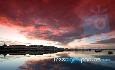 Sunset Panorama Stock Photo