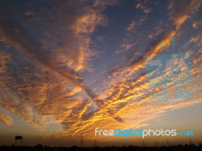 Sunset Sky Stock Photo