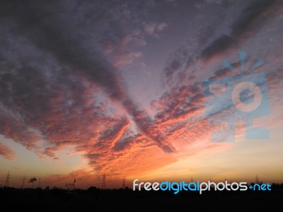 Sunset Sky Stock Photo