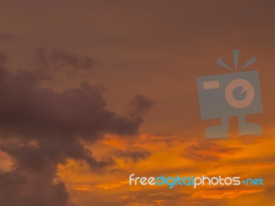 Sunset Sky Background Stock Photo