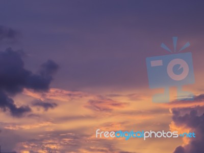 Sunset Sky Background Stock Photo