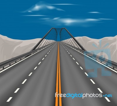 Superhighway Scene Transportation Stock Image