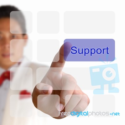 Support Button On Keyboard Stock Image