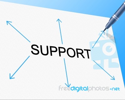 Support Supporting Represents Counselling Helping And Assist Stock Image