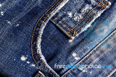 Surfaces Of Old Jeans Stock Photo