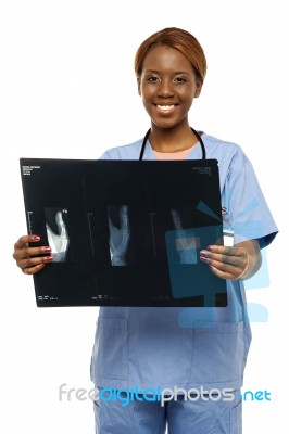 Surgeon Doctor Holding X Ray Stock Photo