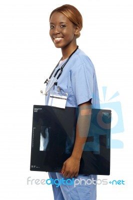 Surgeon Doctor Holding X Ray Stock Photo