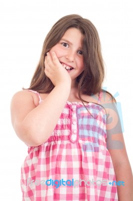 Surprised Little Girl Stock Photo