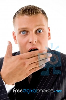 Surprised Professional Man Stock Photo