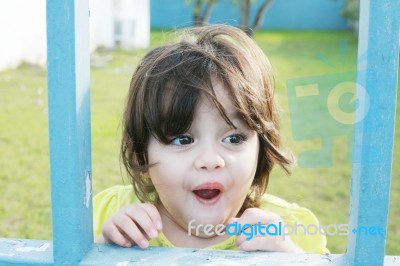 Surprising Little Girl Stock Photo