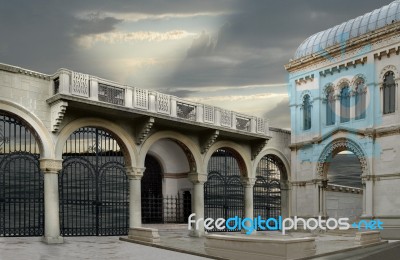 Surreal Architecture Stock Photo