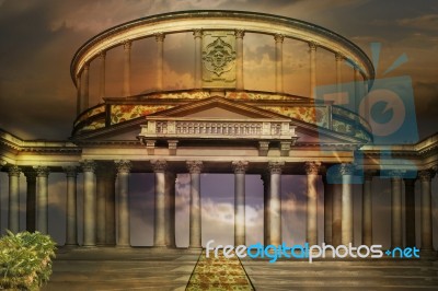 Surreal Architecture Stock Photo