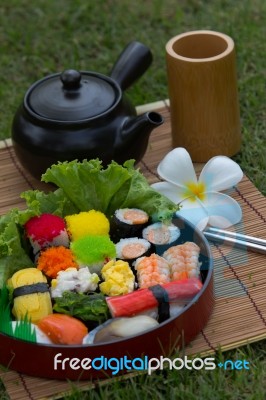 Sushi, Japanese Cuisine Stock Photo