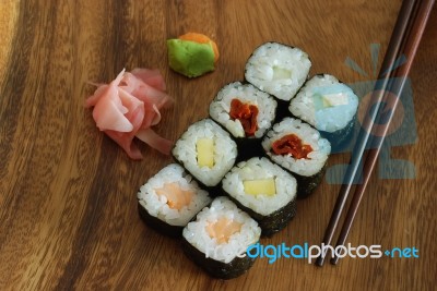 Sushi - Japonese Food Stock Photo