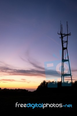 Sutro Tower - Telecommunication Antenna Stock Photo