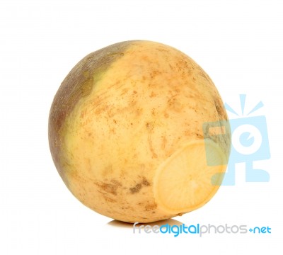 Swede Isolated On The White Background Stock Photo