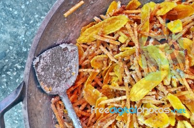 Sweet Banana And Taro Stock Photo