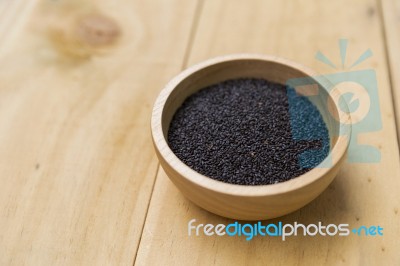 Sweet Basil Seed Stock Photo