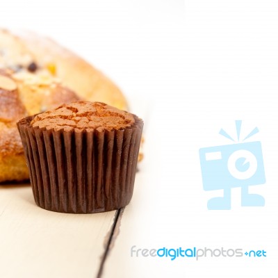 Sweet Bread Cake Selection Stock Photo