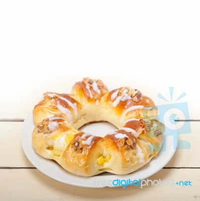 Sweet Bread Donut Cake Stock Photo