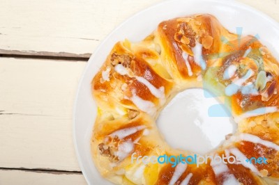 Sweet Bread Donut Cake Stock Photo