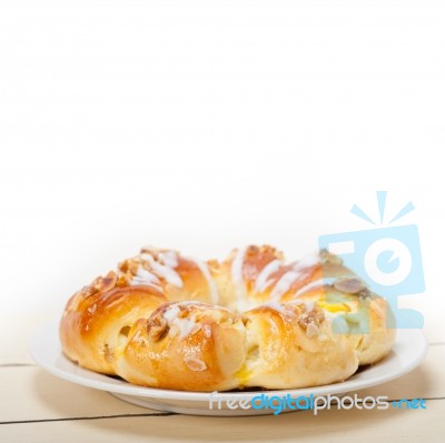 Sweet Bread Donut Cake Stock Photo