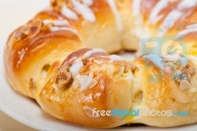 Sweet Bread Donut Cake Stock Photo