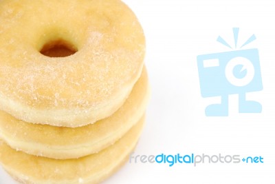 Sweet Donuts (white Background) Stock Photo