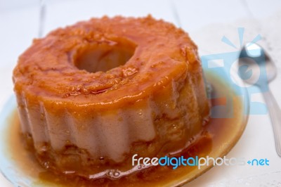 Sweet Guava Pudding On A White Background Stock Photo