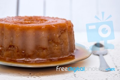 Sweet Guava Pudding On A White Background Stock Photo