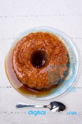 Sweet Guava Pudding On A White Background Stock Photo