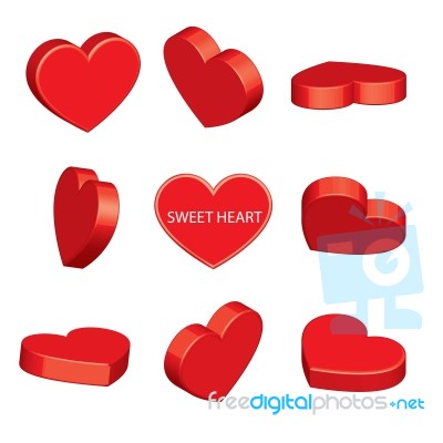 Sweet Heart Perspective Stock Image