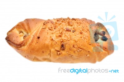 Sweet Pastry With Raisin Stock Photo