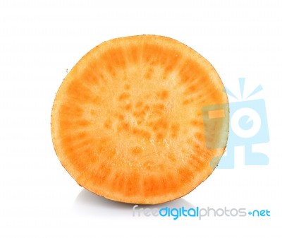 Sweet Potato Isolated On The White Background Stock Photo