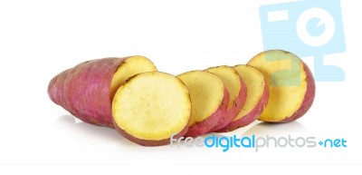 Sweet Potato Isolated On The White Background Stock Photo