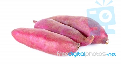 Sweet Potato Isolated On The White Background Stock Photo