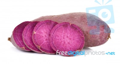 Sweet Potato Isolated On The White Background Stock Photo