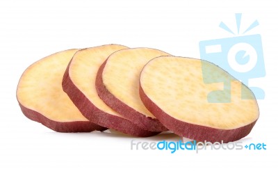 Sweet Potato Isolated On The White Background Stock Photo