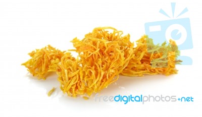 Sweet Potato Snack Isolated On The White Background Stock Photo