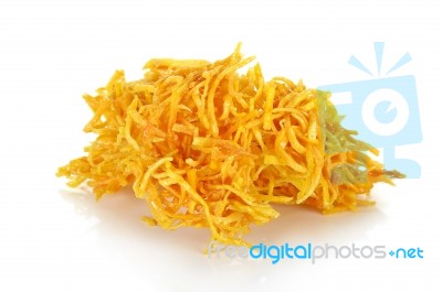 Sweet Potato Snack Isolated On The White Background Stock Photo