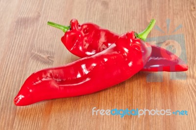 Sweet Red Ramiro Pepper Stock Photo