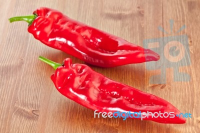 Sweet Red Ramiro Pepper Stock Photo