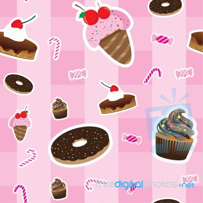 Sweeties Seamless Pattern Stock Image