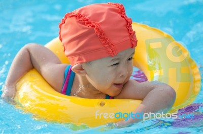 Swimming Kid Stock Photo