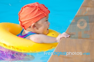 Swimming Kid Stock Photo