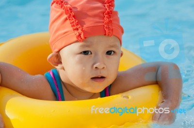 Swimming Kid Stock Photo