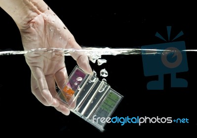 Swimming Pool Water Testing Kit Stock Photo