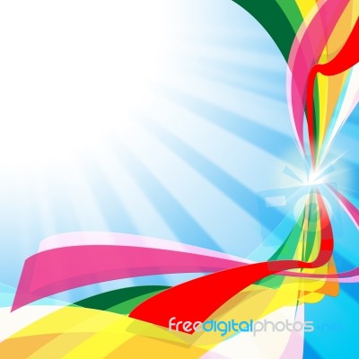 Swirl Ribbons Shows Text Space And Artistic Stock Image